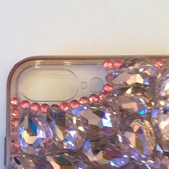 Pink &White Crystals covered iPhone Cover 6” Long - Picture 3 of 9